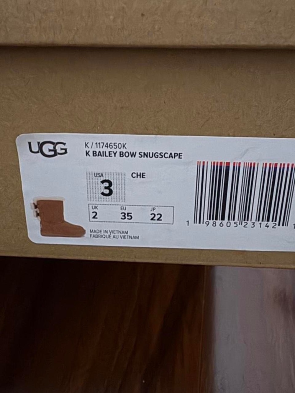 UGG Bailey Bow Snugscape Boots in Chestnut - Picture 2 of 8
